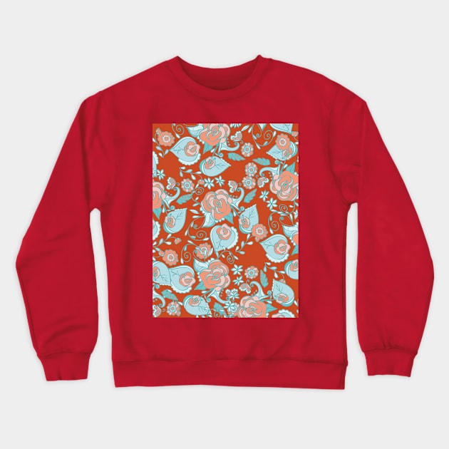 Floral Pattern Crewneck Sweatshirt by Ammi